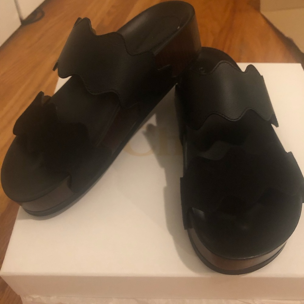 NWT BRAND NEW Chloé Lauren Leather Slide - Picture 5 of 8